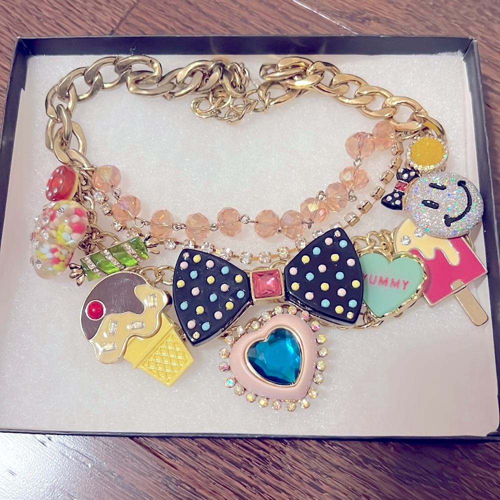 Betsey Johnson charm necklace
